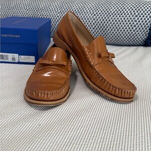 Stuart Weitzman Tan Leather Loafers